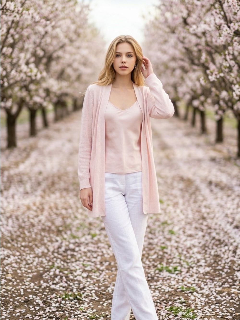 Baby Pink Cardigan by Cyrus in XL